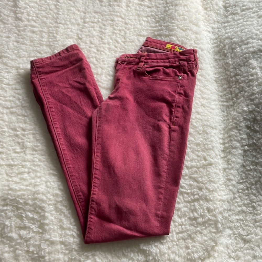 Blank Denim Skinny Jeans in Red - Size 26